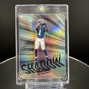 Topps 2025 Chrome Malik Nabers New York Giants Shadow Etch Insert #SE-26